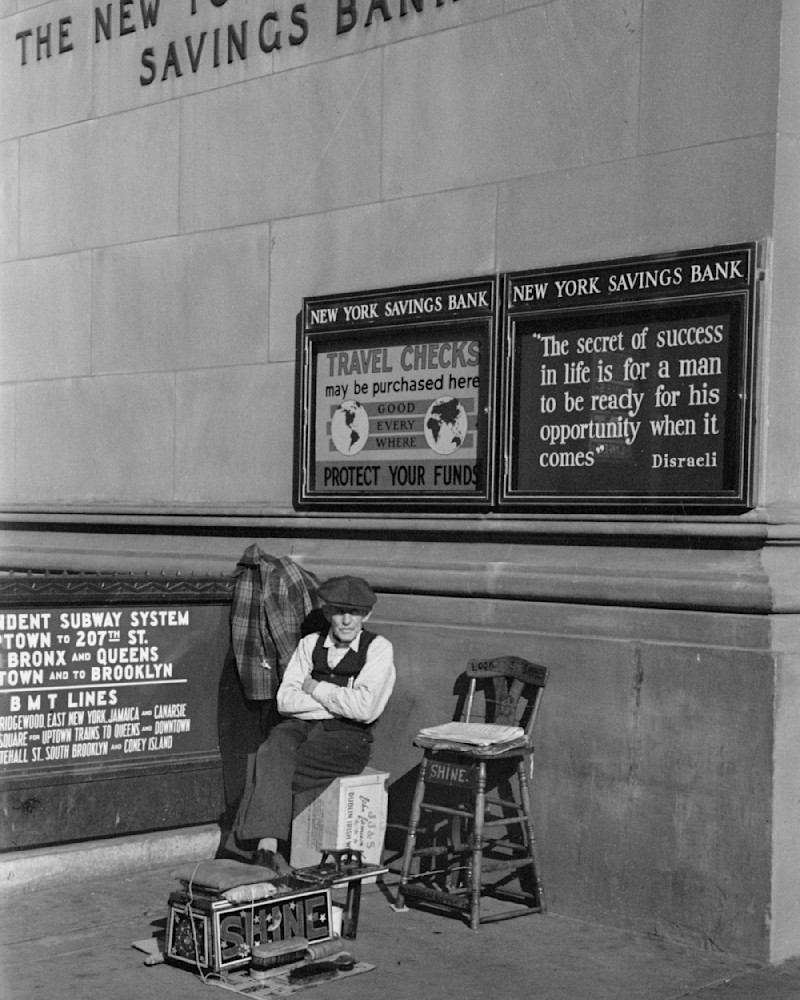 Bootblack. Nyc. 1937  Photography Art | Arthur Rothstein Legacy Project LLC