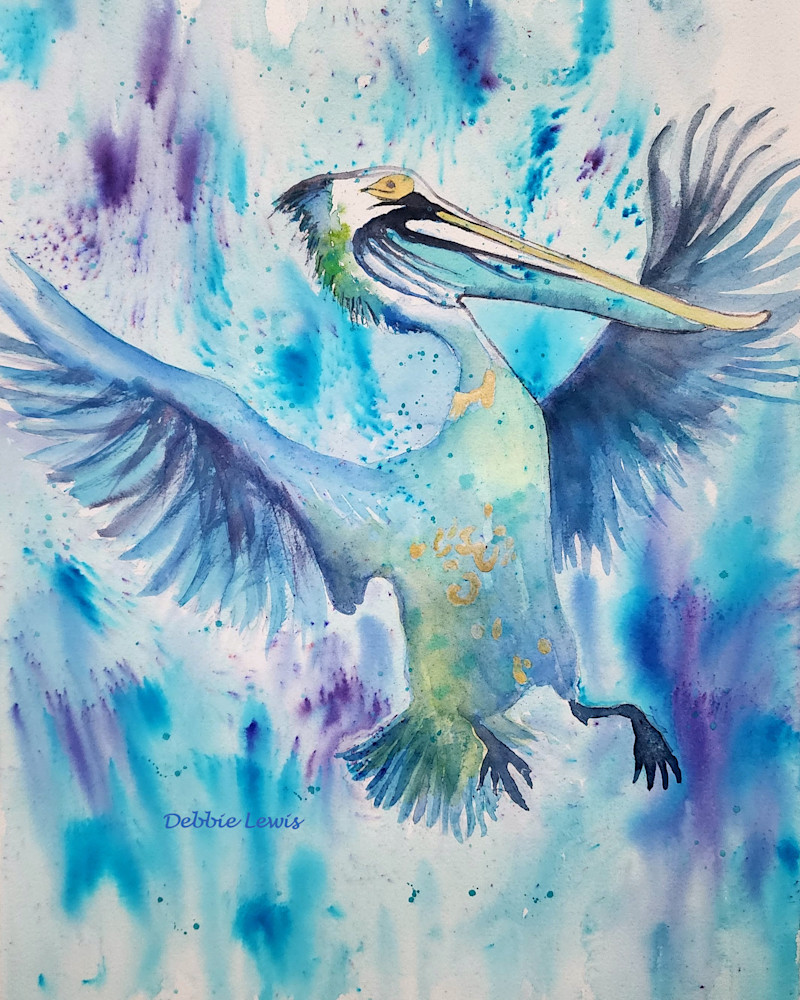 Pelican Power Art | Debbie Lewis Watercolors