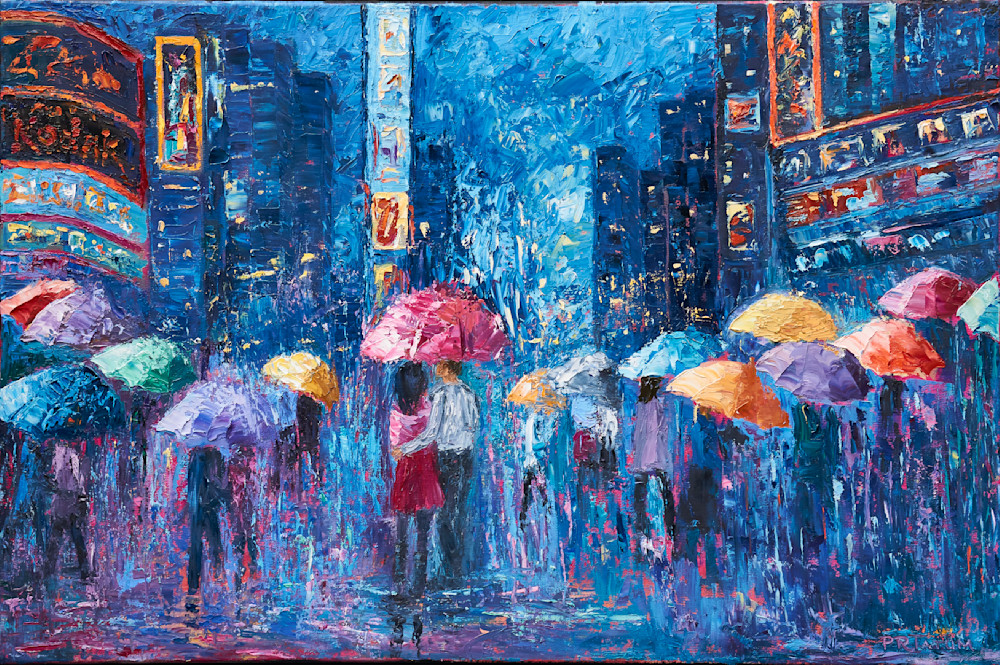 Lovers In Time Square Vi  Art | Pamela Ramey Tatum Fine Art