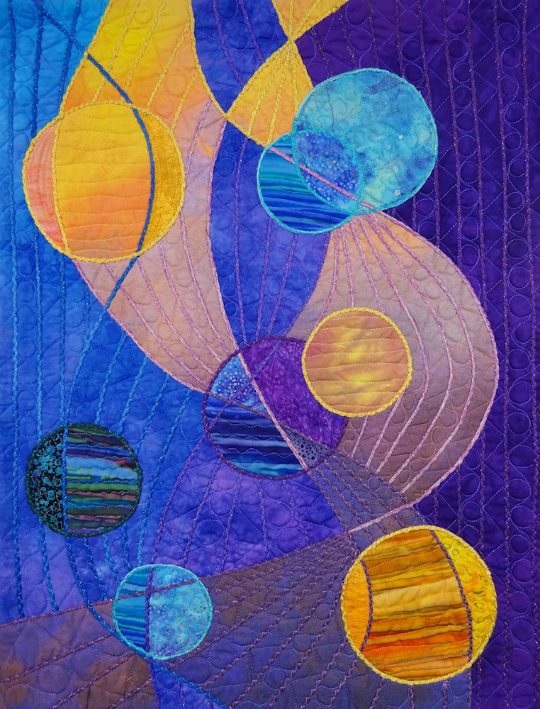 Twists and Curves 2 | A Print of the Art Quilt by Rachel Derstine