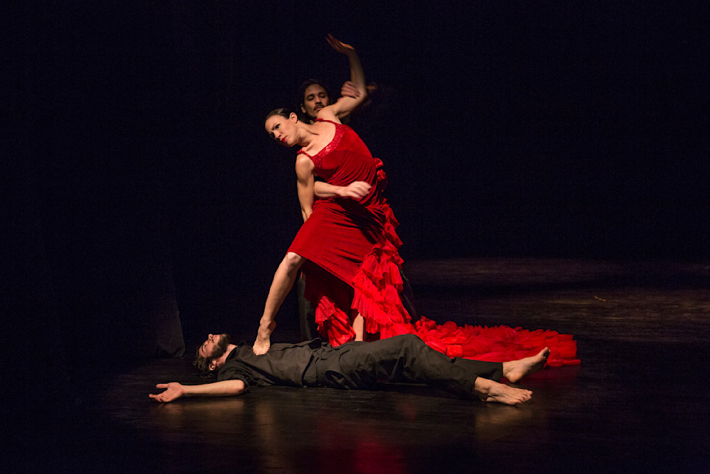 Flamenco Interpretive Dancing, Dancer in Red Dress | Nicki Geigert Photographer and Author