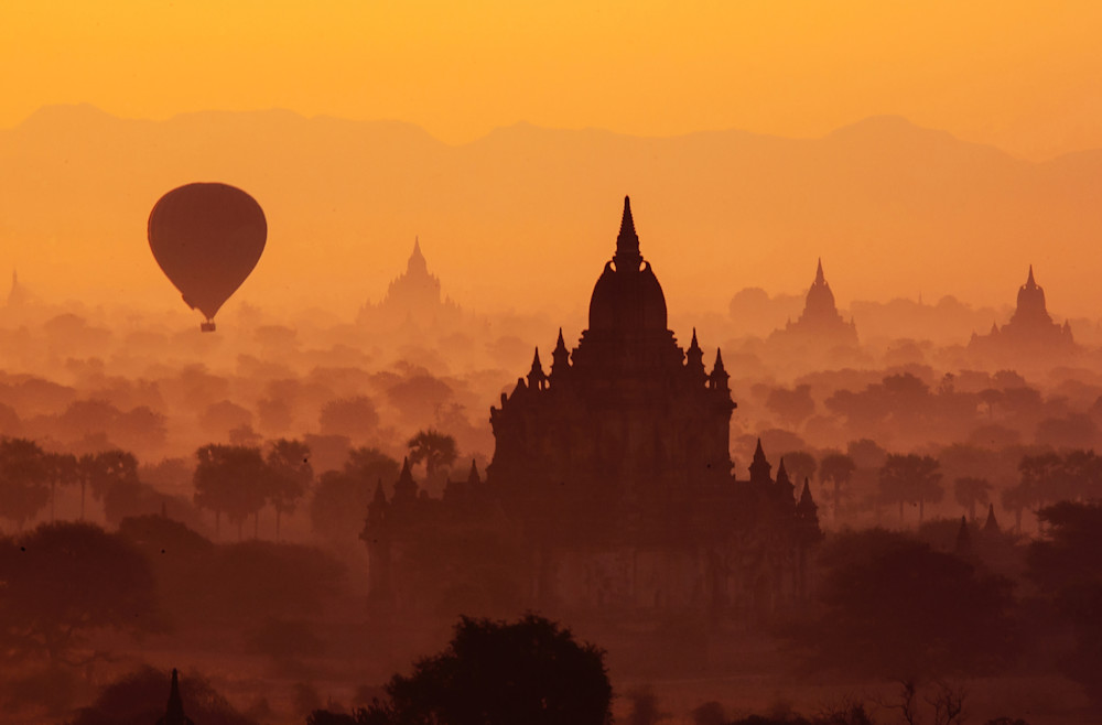 Sunrise Over Bagan Temples Photography Art | Doug Adams Photography