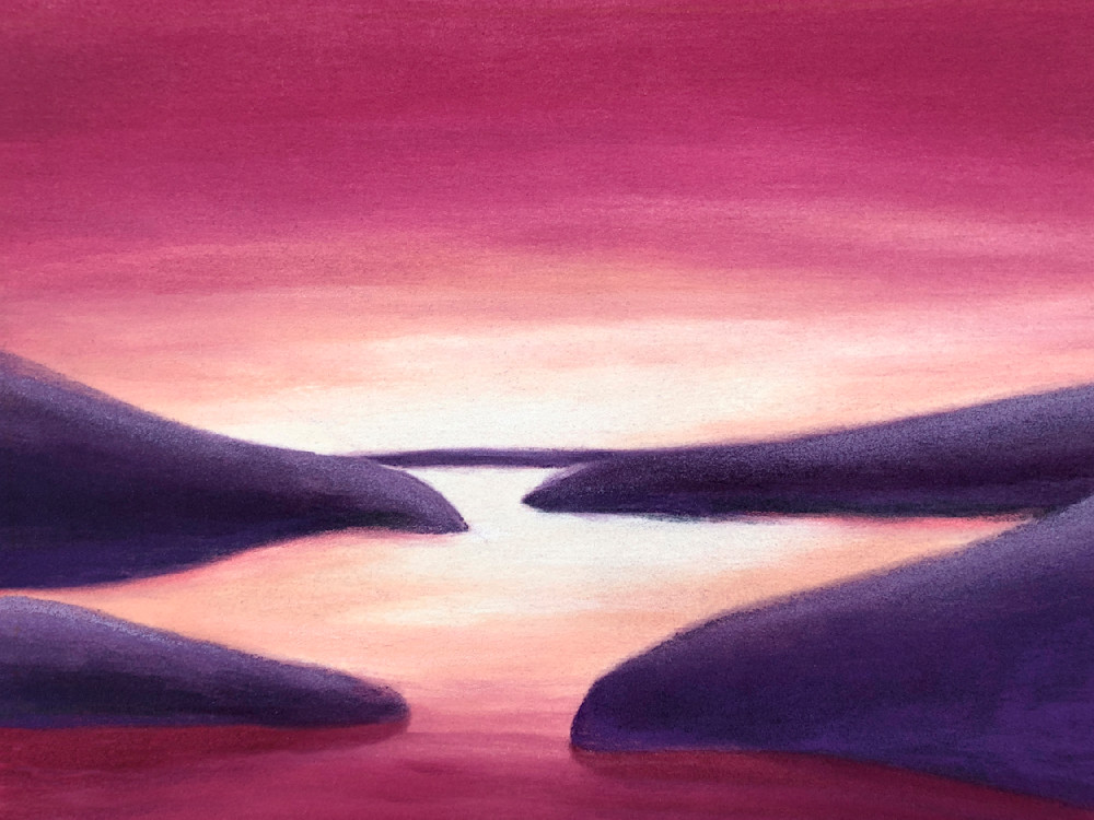 Fuchsia Sky Of Shetland Art | Margie Deeb