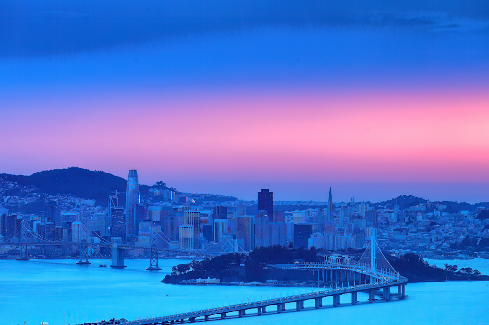 San Francisco City During The Blue Hour Photography Art | Anand's Photography
