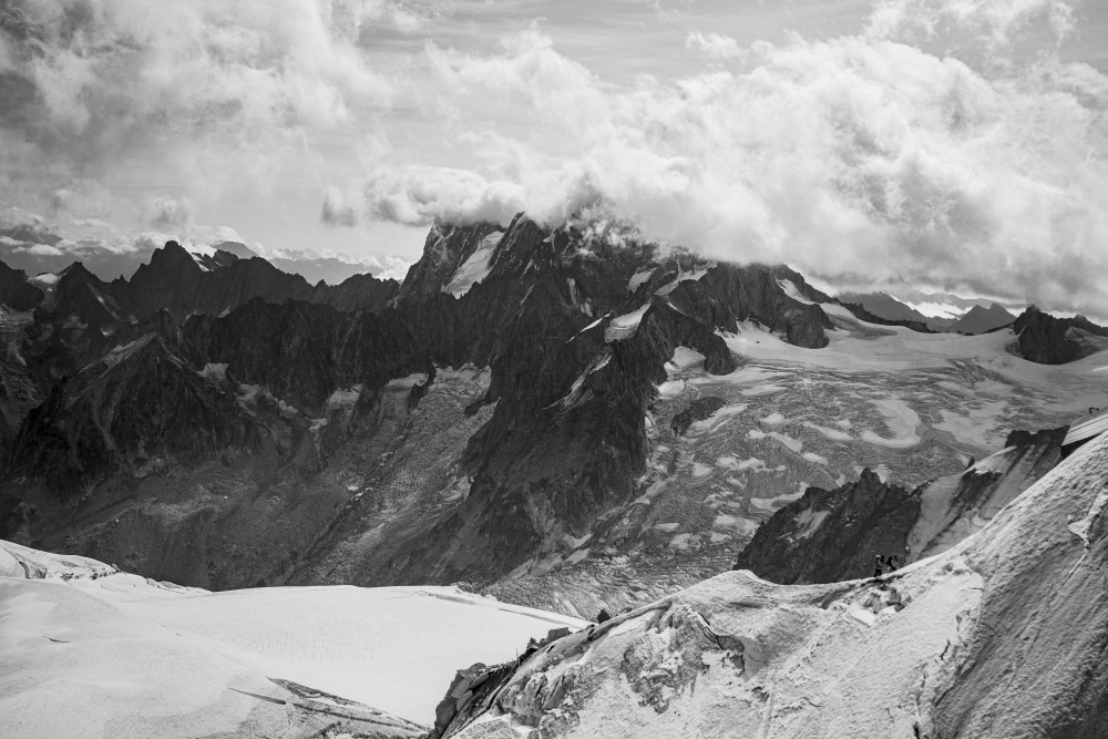 Alps Climbers B W Photography Art | OMS Photo Art Store