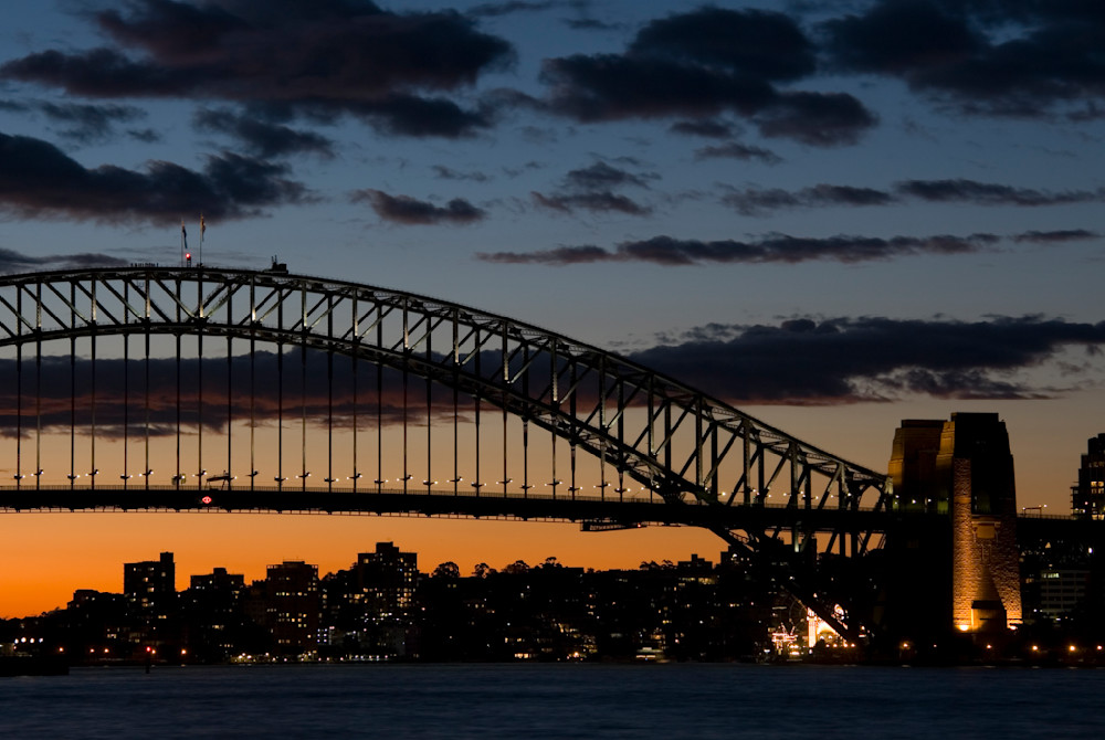 Australia Sunset over the Harbor Bridge
