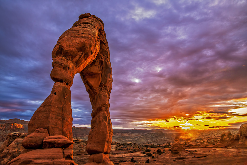 Fiery Skies Over Delicate Arch  Photography Art | David Thoutt Photography