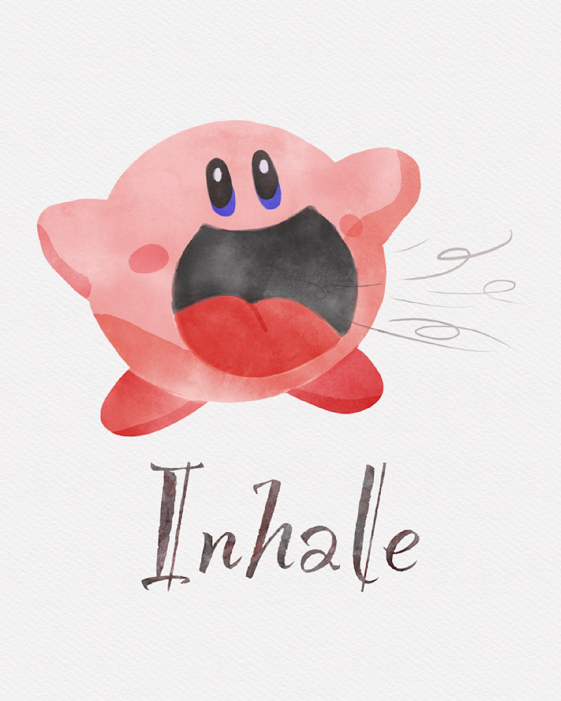 "Inhale" - Playful Digital Art for Gamers and Beyond | Paintpourium
