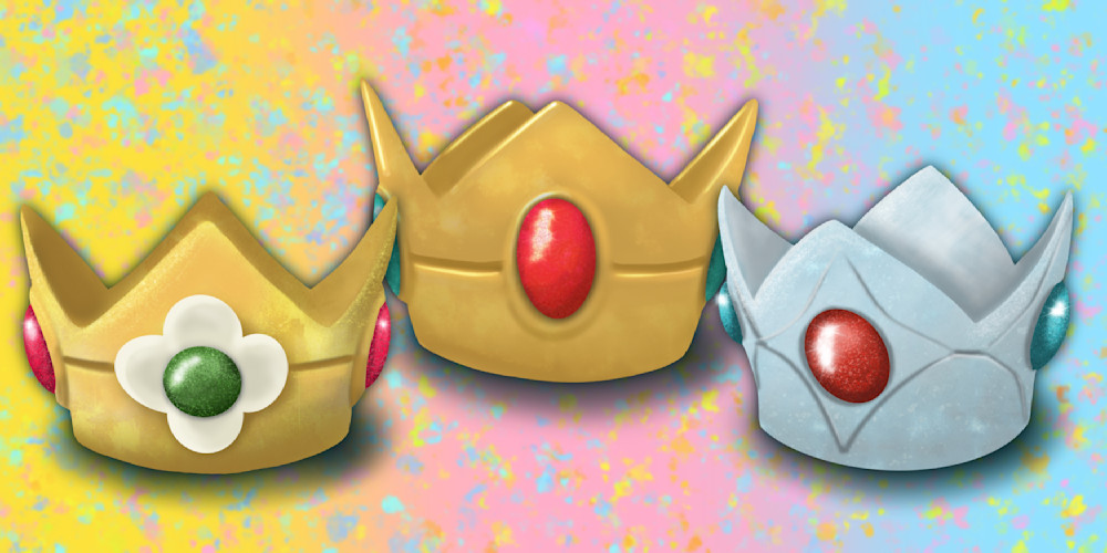 Super Trio: Gaming Royalty in Colorful Crowns | Paintpourium Art