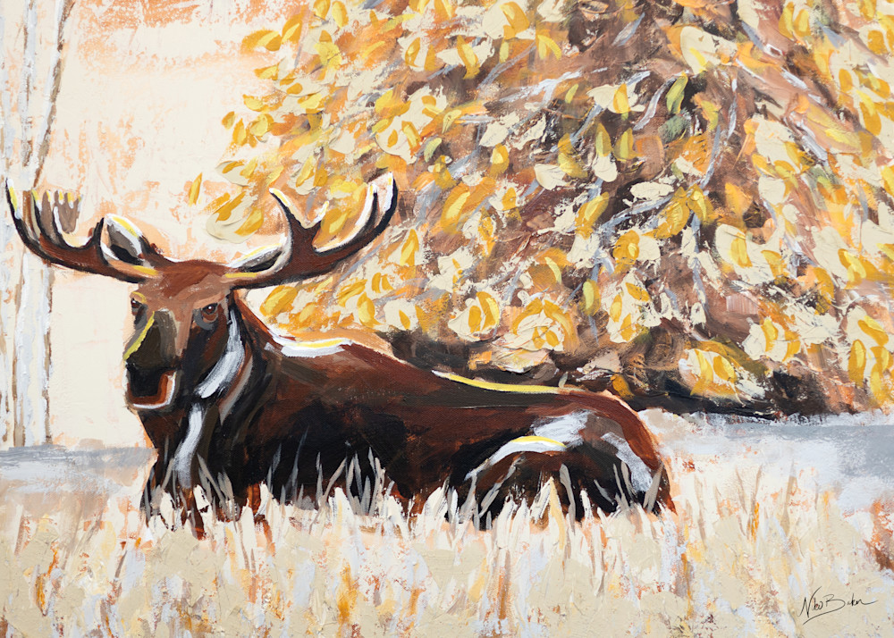 Autumn | Moose Painting | Niki Baker Art