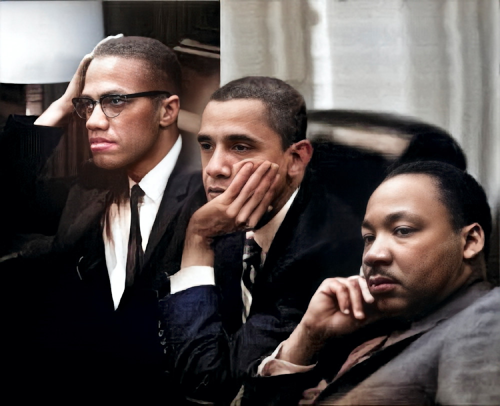 Malcolm Obama Martin Art | Afrikan World Art