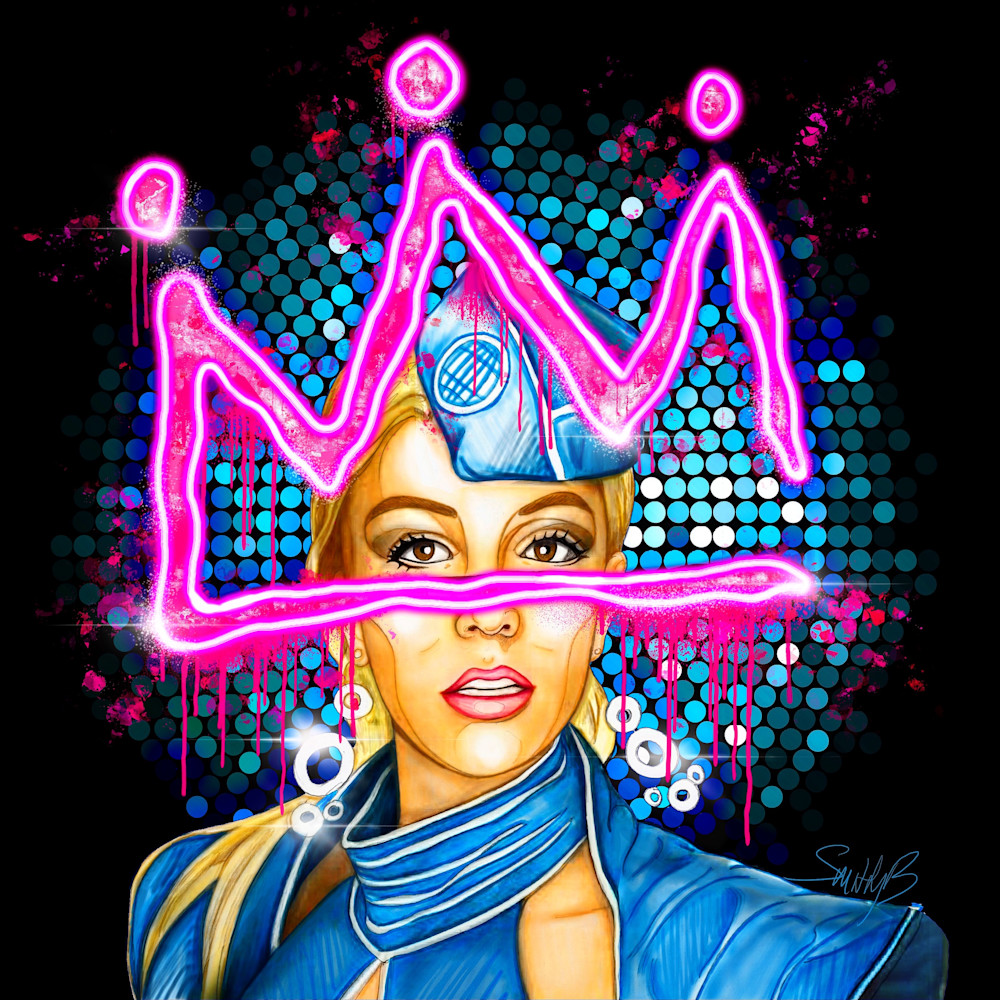 Vibrant Royal Pop Art Print - Britney Spears Toxic