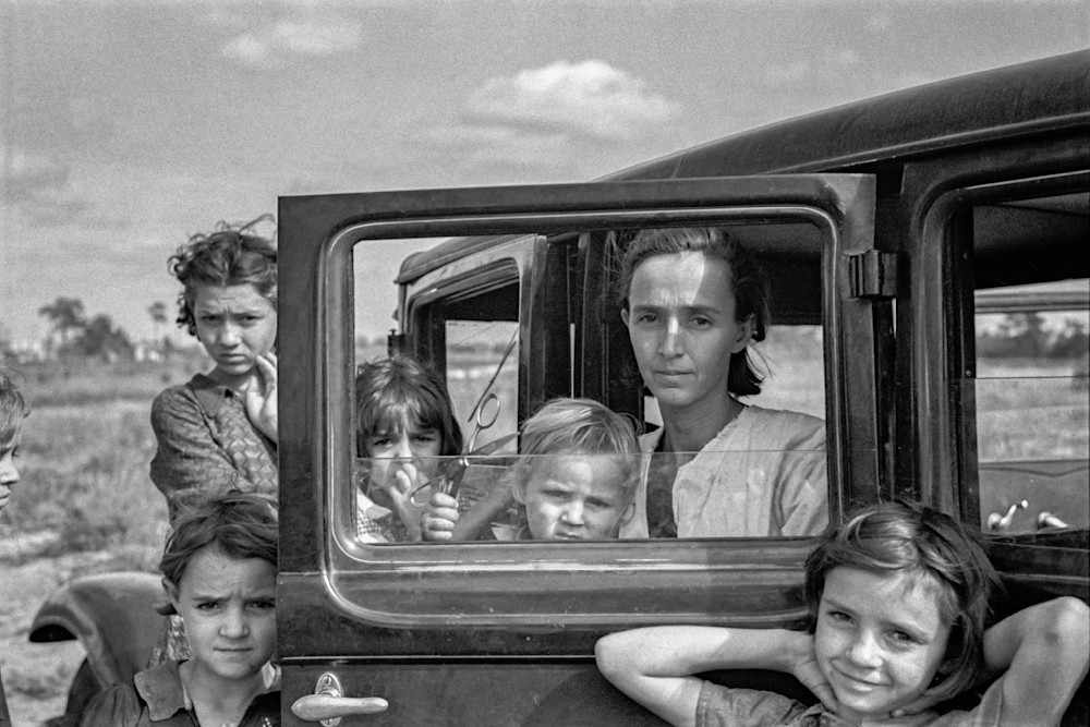 Family Camped Near Packinghouse. Winter Haven, Fl 1937 Photography Art | Arthur Rothstein Legacy Project LLC