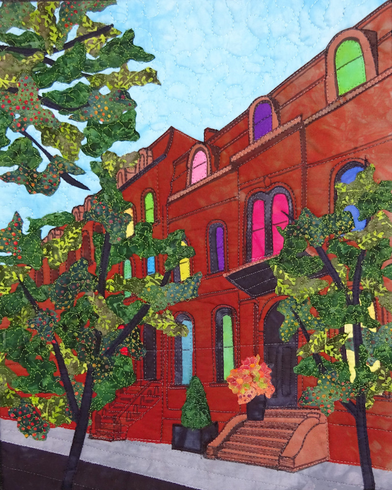 Spruce Street | A Fine Art Print of the Original Art Quilt by Rachel Derstine