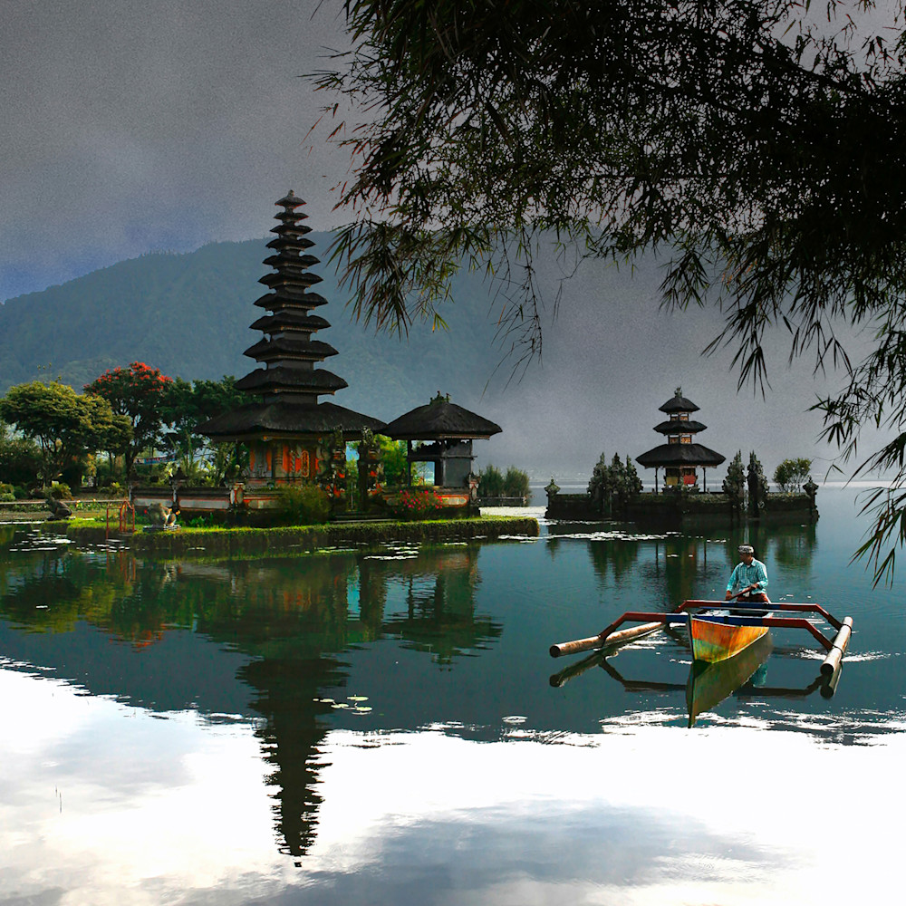 Dawn At Balinese Temple Photography Art | Doug Adams Photography