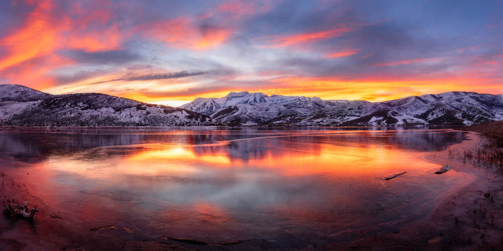 Fire And Ice Pano Photography Art | Rich Vintage Photography