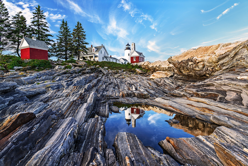 Pemaquid Point Lighthouse in Reflection — Maine fine-art photography prints