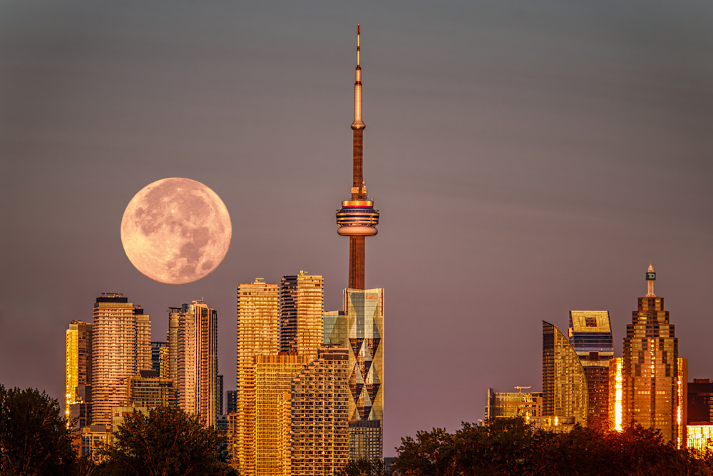 Toronto Full Blue Moon Photography Art | Rick Vyrostko Photography