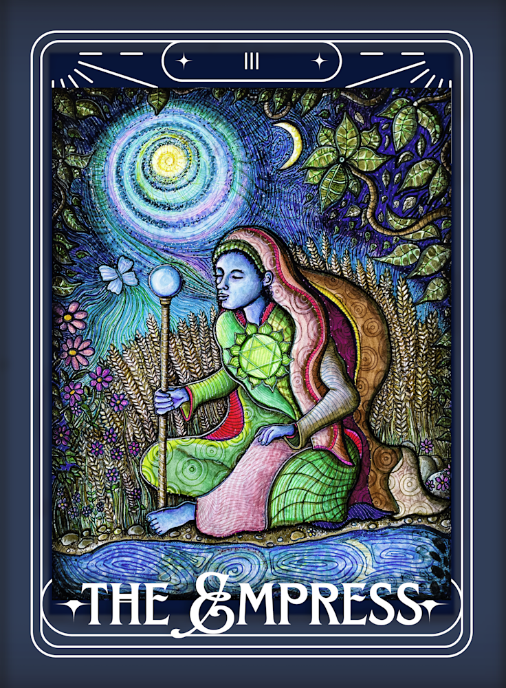 the empress illustrated tarot card design by Kristen Palana gifts