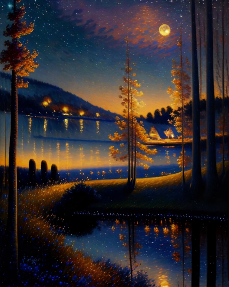 Moonlit Reflections  Art | Jacob Folger Artist