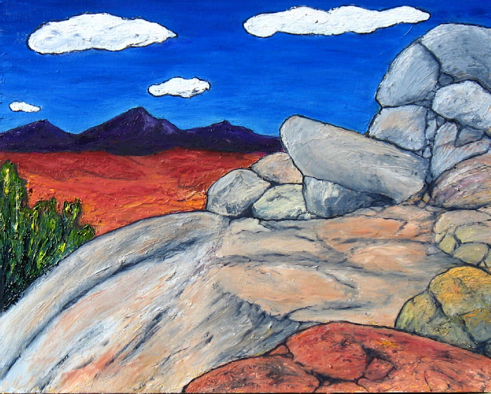 Rock under Desert Sky