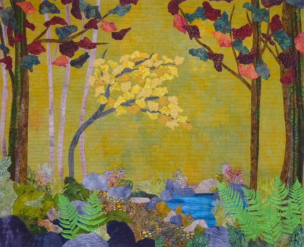 Autumn Gold | A Print of the Original Art Quilt by Rachel Derstine