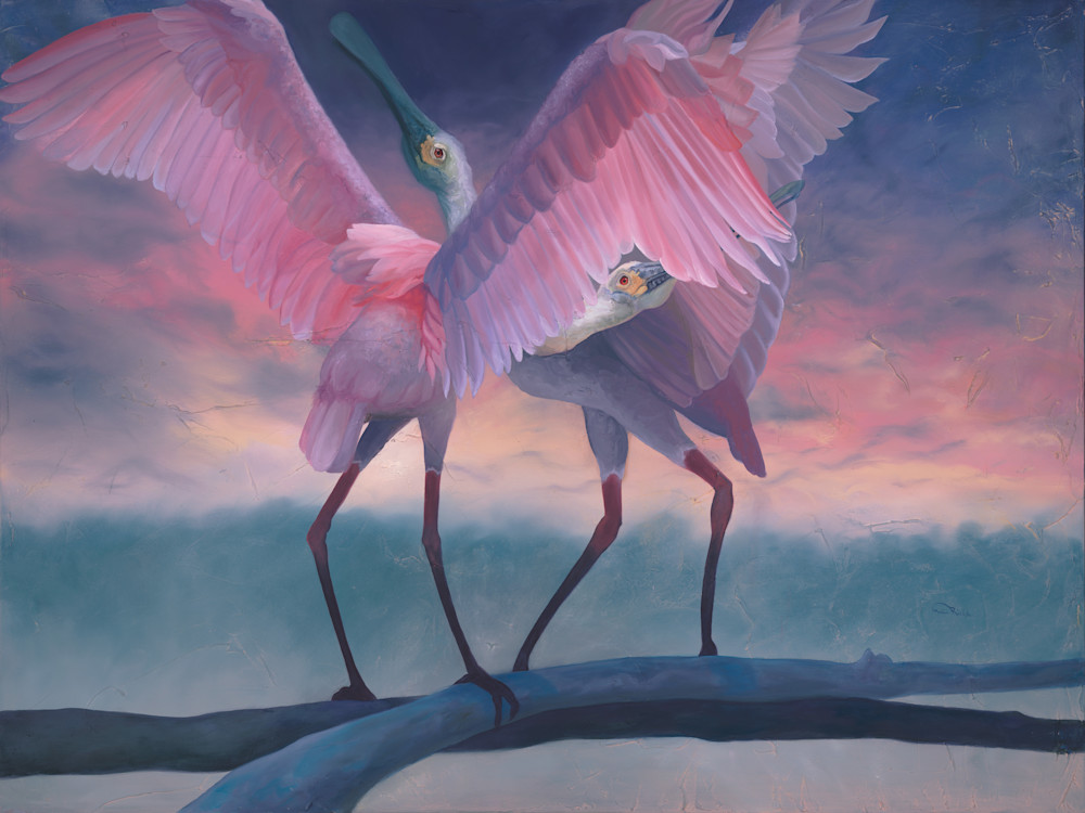 Celebrate Nature's Secrets with 'Private Chatter' by Allison Richter – A Captivating Spoonbill Fine Art print
