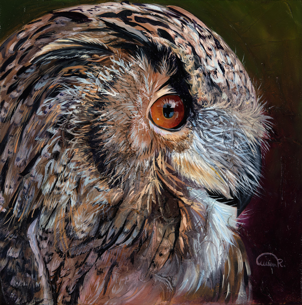 Eagle Owl Fine Art Print for Sale by International Artist Allison Richter