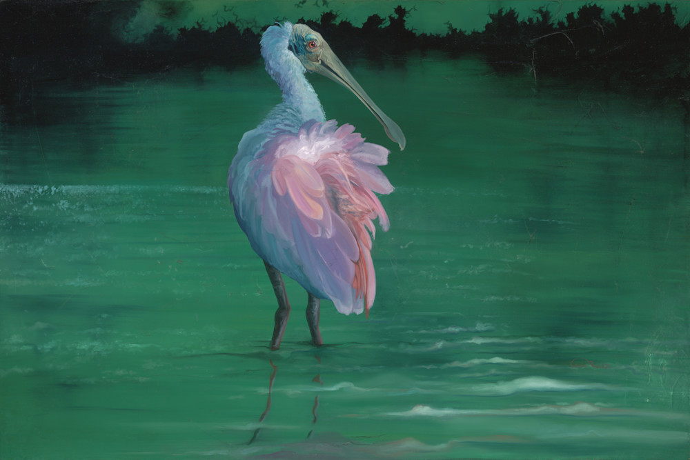 Captivating Roseate Spoonbill Fine Art Print: Find Serenity in Every Brushstroke by Allison Richter