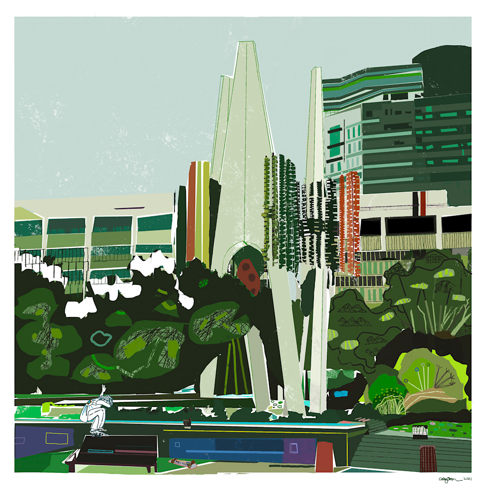 Thrasher At Fletcher Bowron Square (2021)  Art | Caley O'Dwyer Fine Art