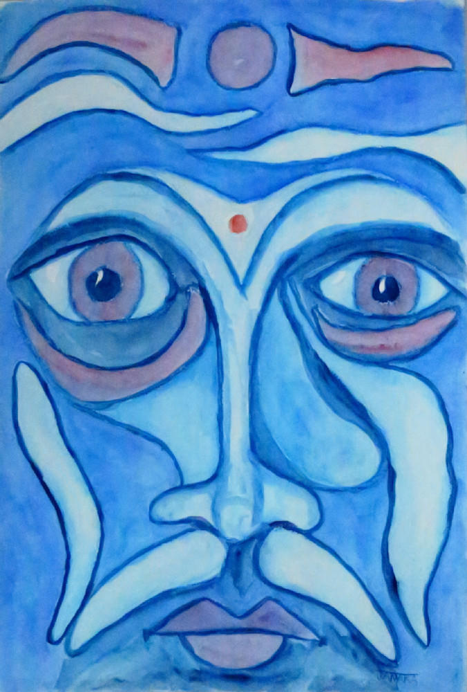 A Face Made in Blue