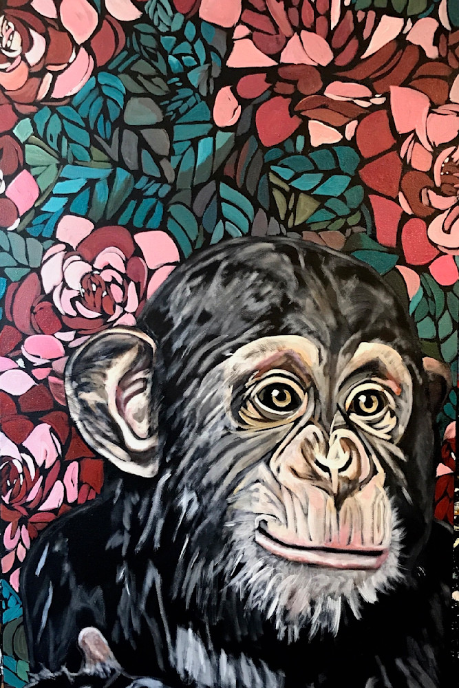 Charlie The Chimpanzee ~ Wallflower Series Art | Toril Art