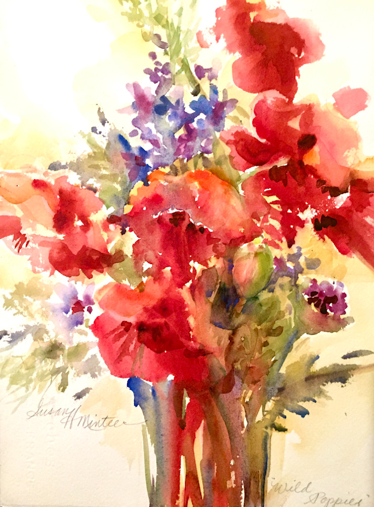 Poppy Bouquet Art | Susan Minteer Art