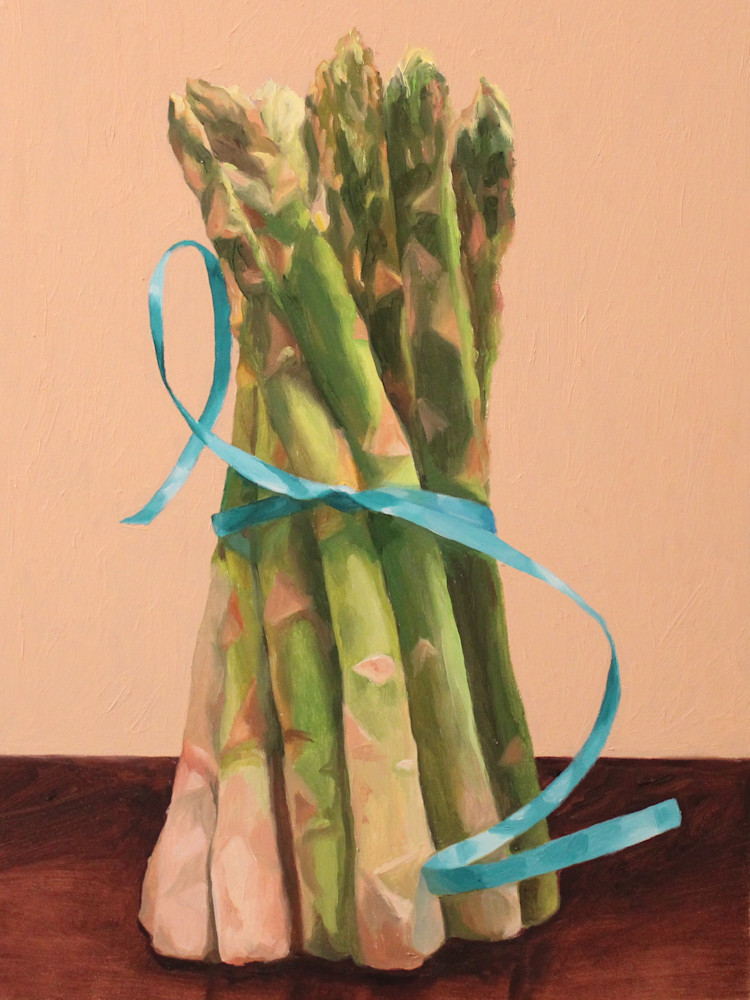 Eat Your Fruits And Vegetables, Asparagus Art | Helen Vaughn Fine Art