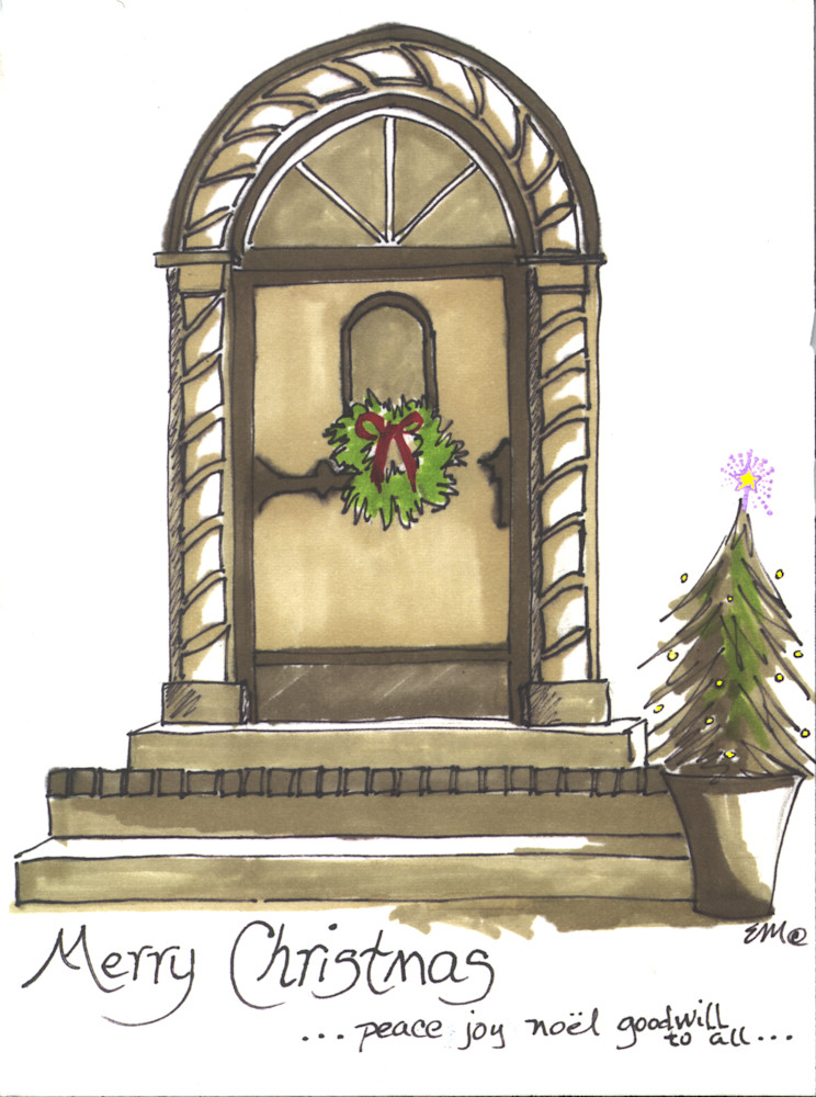 Christmas Door Art | E.Moseley Studio
