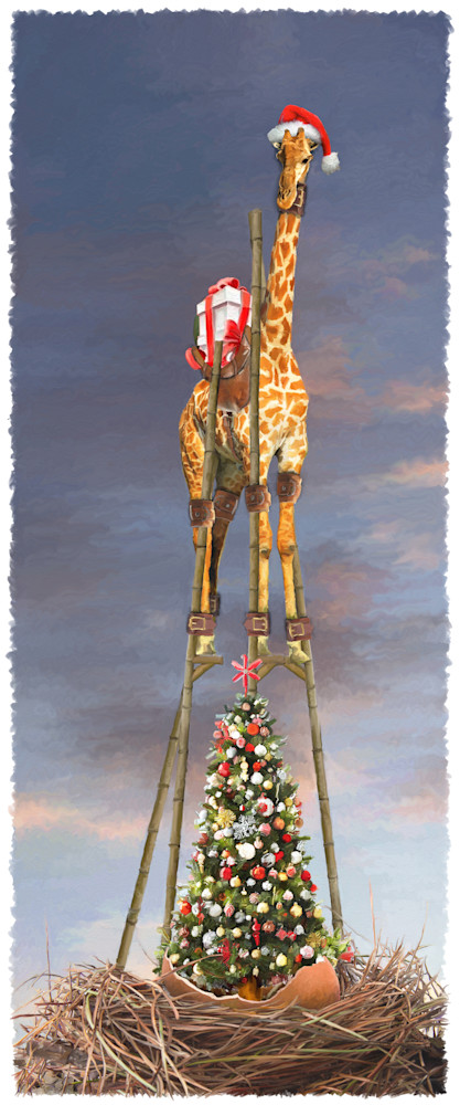 Holiday Giraffe Prints Art | Leben Art