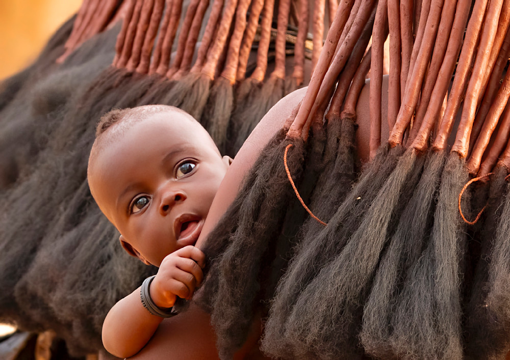 Himba Baby In Transport   Namibia Africa Photography Art | Steve Wagner Photography
