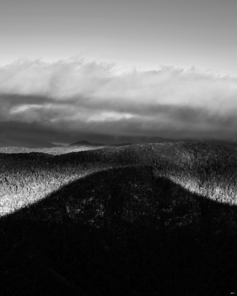 Hawksbill Silhouette Monochrome : Linville Gorge  Photography Art | Brad Harper Photography