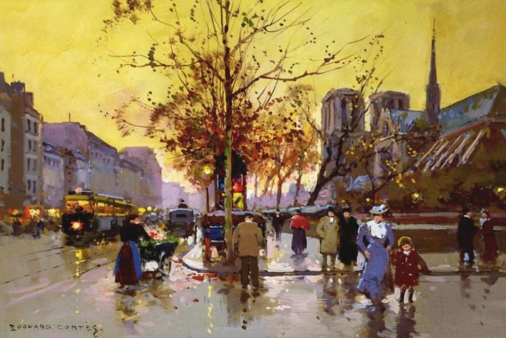 55. Behind Notre Dame Bright Art Reproduction Art | Benjamin Art Etc