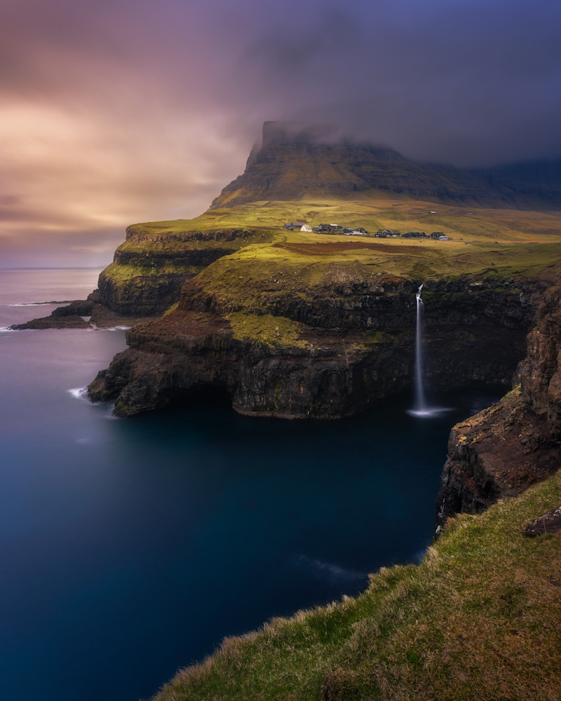Múlafossur Waterfall , Faroe Islands  Landscape Photography Art | Raj Bose Photography