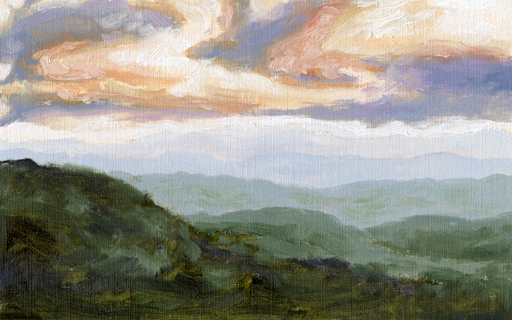 Giclee Art Print - Blue Ridge Mountains Study 4 - by contemporary Impressionist April Moffatt