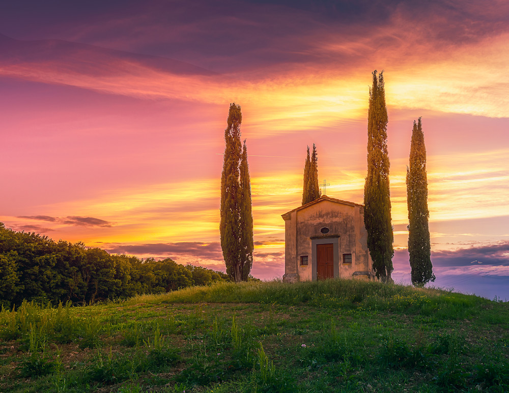 Sunset In Tuscany Photography Art | Raj Bose Photography
