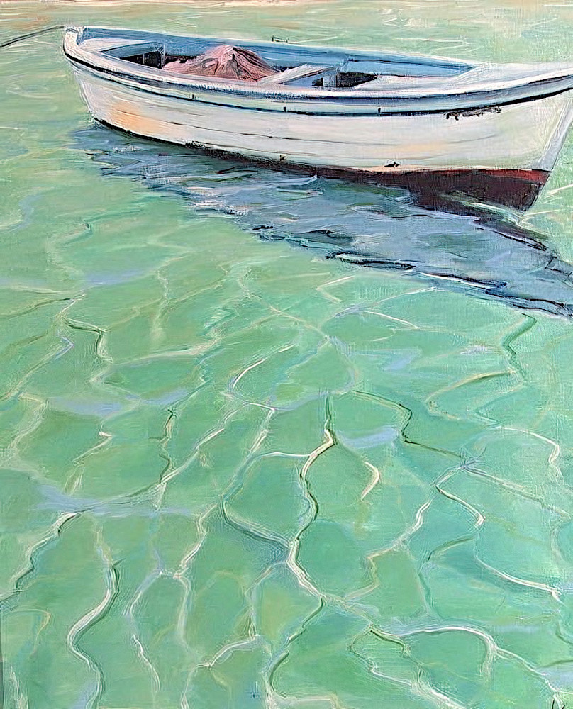 Emerald Float | Modern Nautical Artwork by Dianna Poindexter