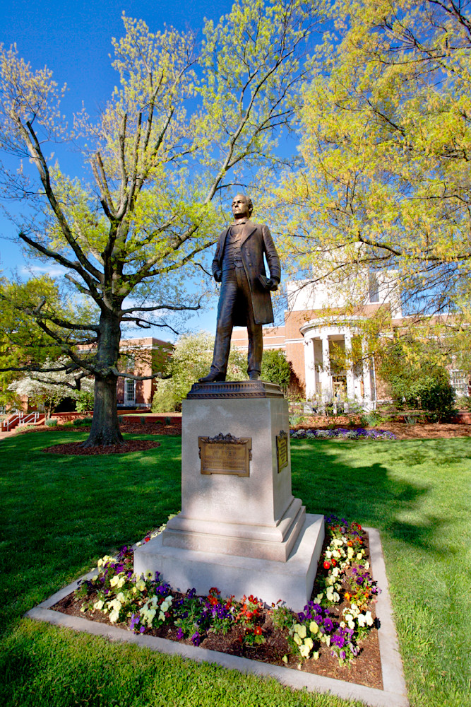 UNC Greensboro art - Photograph of the Charles McIver Statue, also known as Charlie