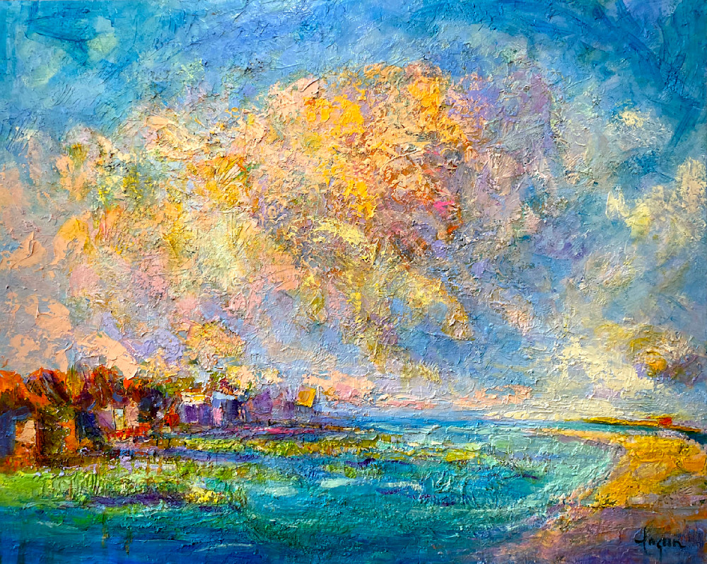 Stunning Sunset Beach Painting by Dorothy Fagan