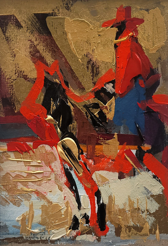 Crimson Rider Art | Andrea Vargas Fine art