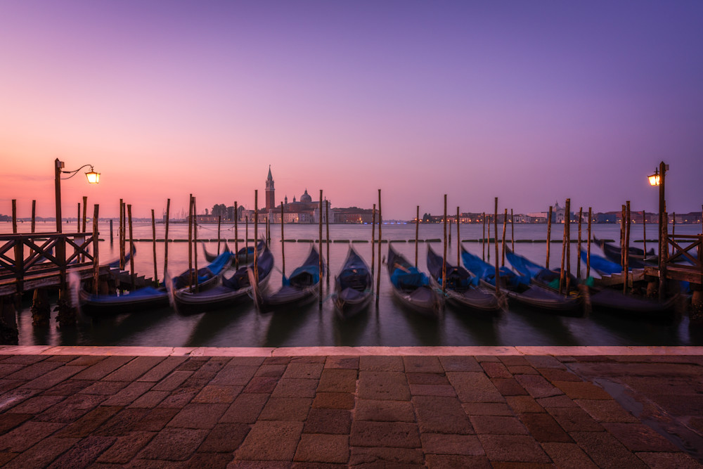 Sunrise At Riva Degli Schiavoni In Venice Photography Art | Raj Bose Photography