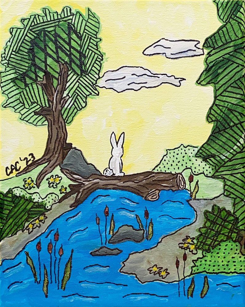 Shy Rabbit Heads Home Art | Covey Artistic Creations