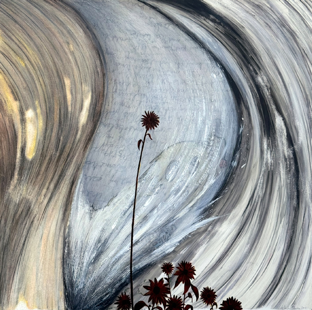 Red Flowers Turned Black Swallowed Into Time  Art | Ten Fingers Art & Design
