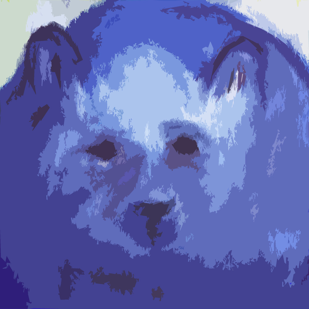 Bear In Blue Art | dianawoody